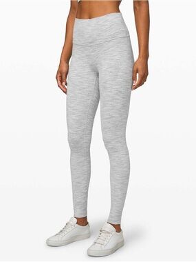 lululemon athletica Heathered Light Gray High-Rise Leggings